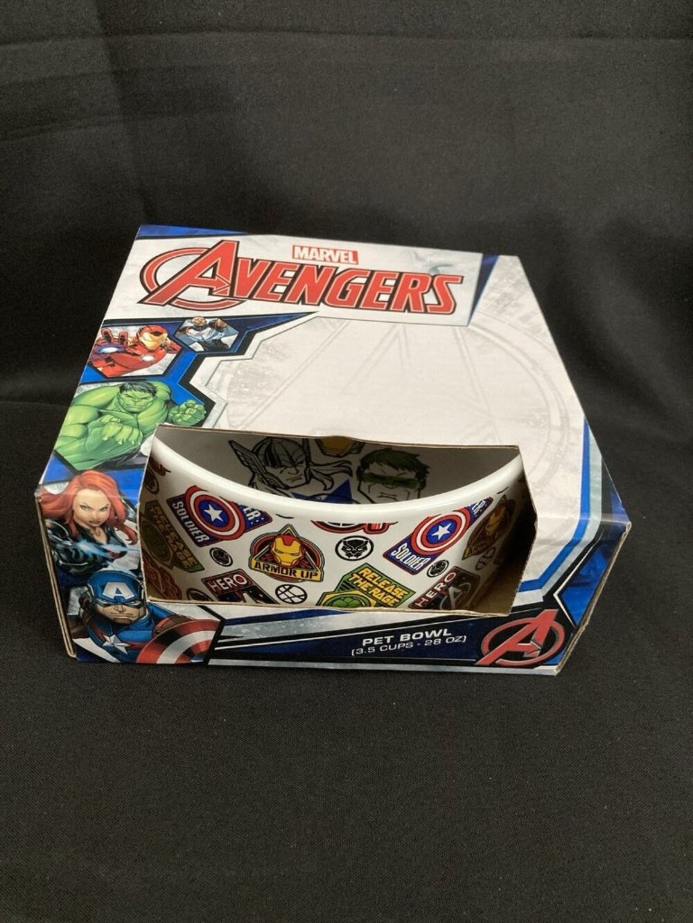MARVEL AVENGERS CERAMIC PET BOWL 3.5 Cups-28 OZ.
